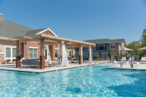 take a dip in our resort style pool at The Bend Arbordale, Williamsburg, 23188
