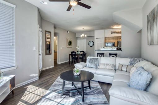 Bright Living Room at Rivertree Apartments, Riverview, FL, 33578