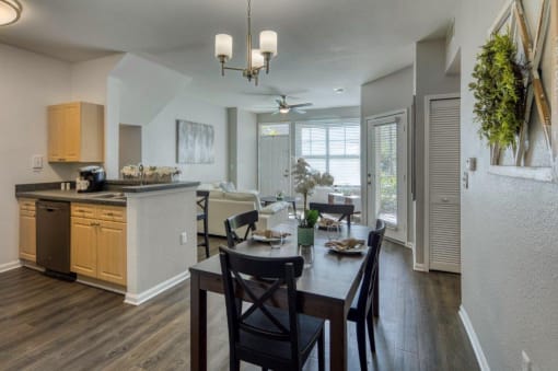 Kitchen with a Dining Table at Rivertree Apartments, Florida