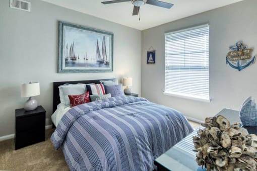 Bedroom with a Bed at Rivertree Apartments, Riverview, FL
