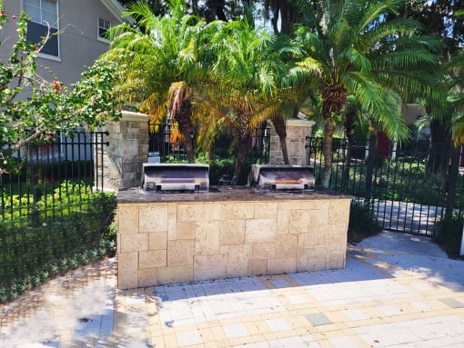 Stone Bench at Rivertree Apartments, Florida