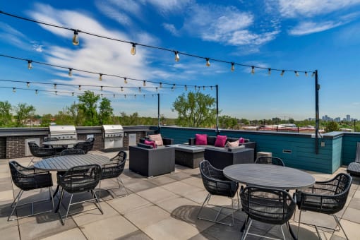 Rooftop Deck at West Line Flats Apartments in Lakewood, CO