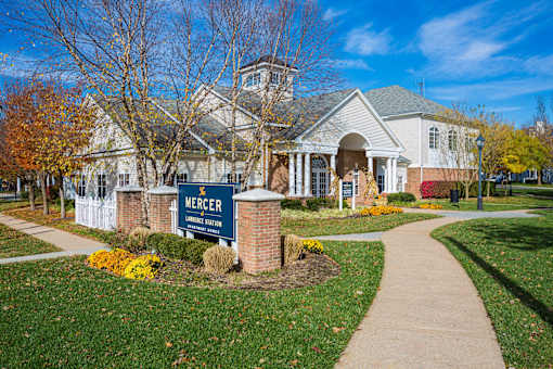 Office exterior with monument sign