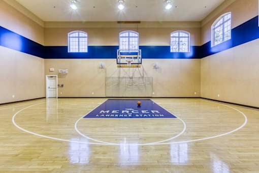 Indoor basketball court