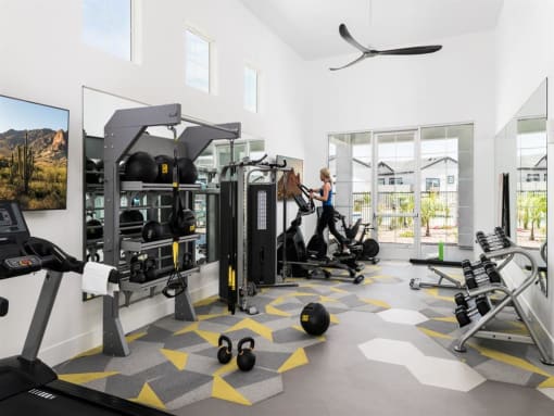 Gym at Onyx at Westgate Apartments, Arizona