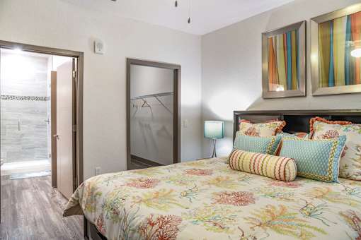 Bedroom Bedroom at Centre Pointe Apartments, Melbourne