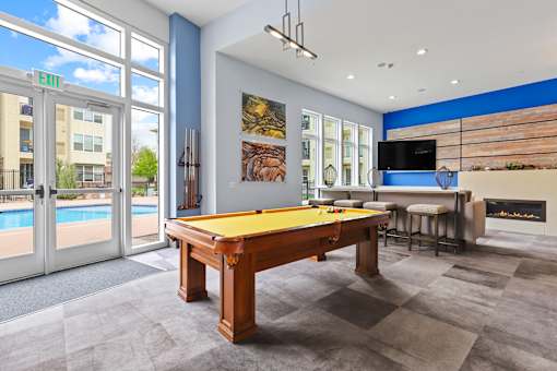 pool table at Westlink at Oak Station Apartments in Lakewood, CO