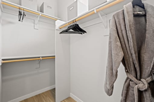 a spacious walk in closet in a 555 waverly unit at The Villas at Prairie Center, Colorado