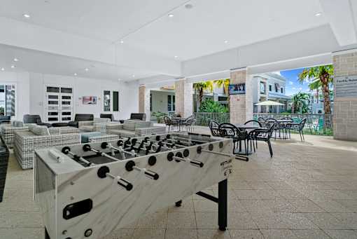 Outdoor Lounge Area at Centre Pointe Apartments, Melbourne