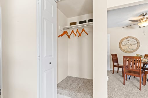 the living room and dining room with a dinning room table and chairs at Silver Reef Apartments, Colorado, 80228
