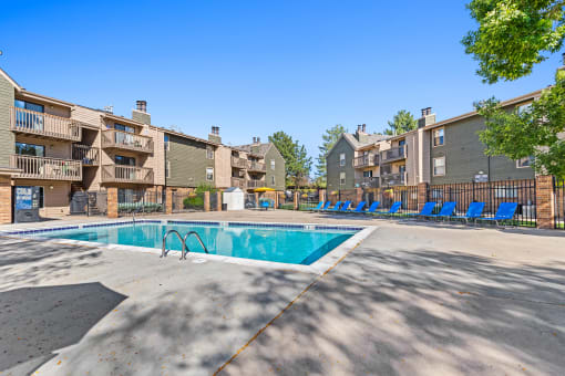 the swimming pool at our apartments at Silver Reef Apartments, Colorado