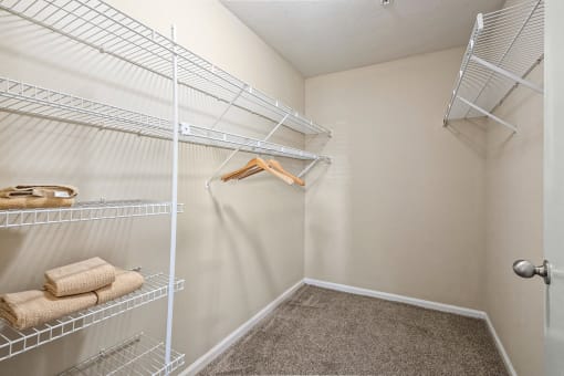 the spacious closets in our 2400 2400 walk in closet amenities include a mirrored closet at 150 Summit, Birmingham, Alabama