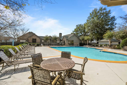 our apartments have a resort style pool and patio at 150 Summit, Birmingham, AL