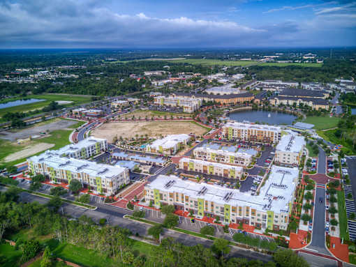 Drone View at The Strand, Oviedo, Florida