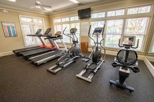 Fitness center veranda at Taylor oaks