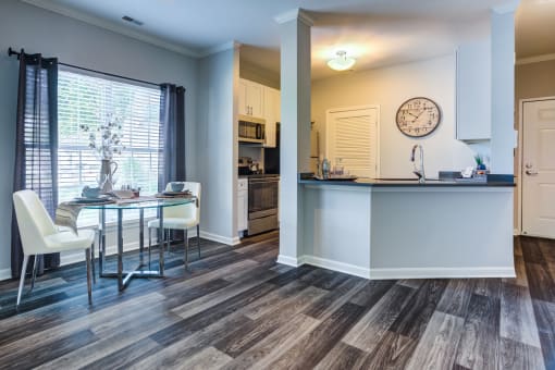 Dining area off of the kitchen