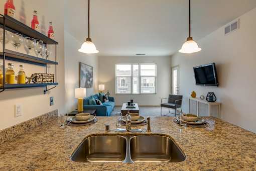 Kitchen at The Enclave Luxury Apartments