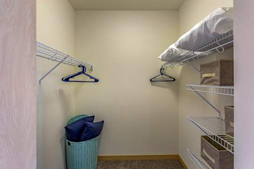 Walk In Closet at The Enclave Luxury Apartments