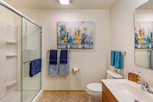 Bathroom at The Enclave Luxury Apartments