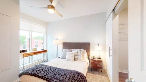 Gorgeous Bedroom at The Arlow on Kellog, St. Paul, MN, 55102
