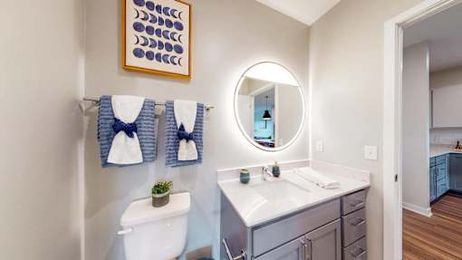 Modern Bathroom at The Arlow on Kellog, St. Paul, MN