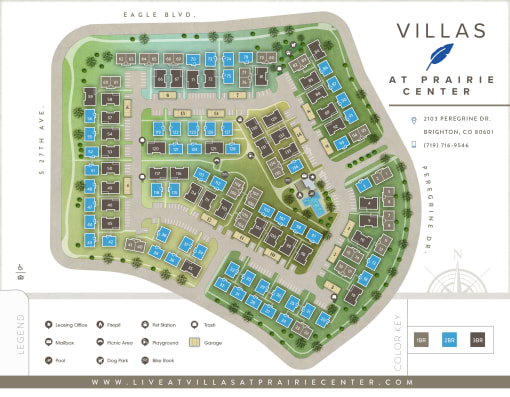 Site map at The Villas at Prairie Center, Colorado