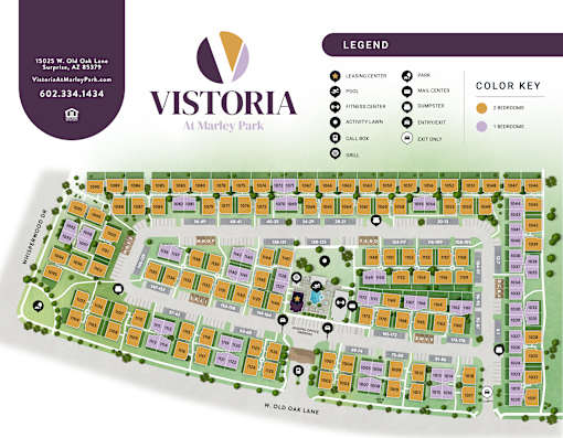 A map of the Victoria at Marley Park residential complex.