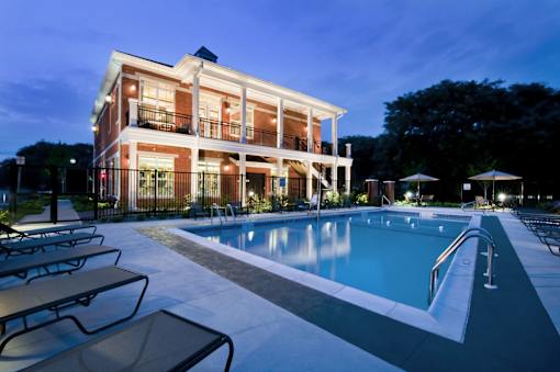 Swimming Pool at Dusk  at The Reserve at Riverdale, Riverdale, New Jersey