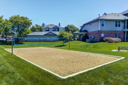 Sand volleyball court