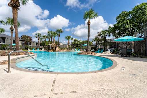 Pool at 2400 Briarwest Apartments, Houston, TX