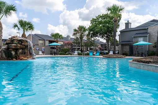 Sparkling Pool at 2400 Briarwest Apartments, Houston