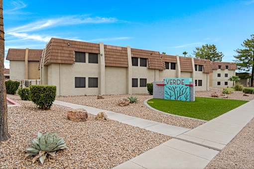 Front of Sign at Verde Apartments in Tucson, AZ, 85719