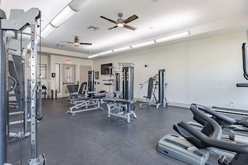 Fitness Center with Cardio Equipment and Weight Training Equipment  at Legacy Brooks, San Antonio