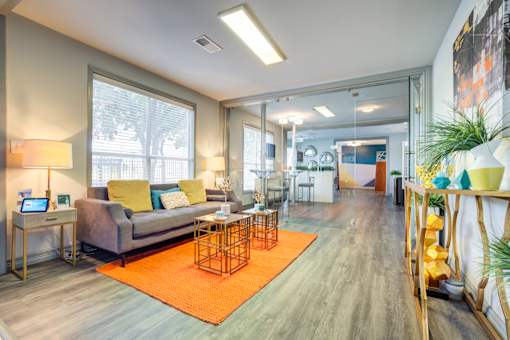 Modern Living Room at Metro 5514, Houston, TX