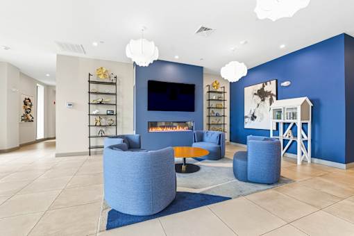 Living Room with TV at The Aeronaut, Weymouth, Massachusetts