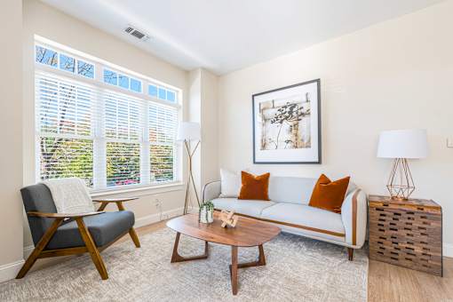 Modern Living Area at Axis at Lakeshore, Massachusetts, 02324