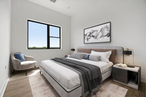 Bedroom with Bed at The Aeronaut, Weymouth, MA, 02190