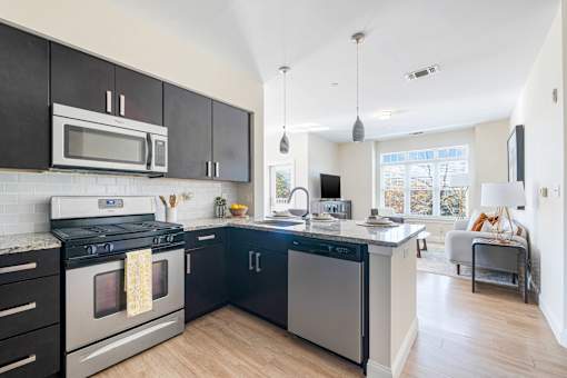 Kitchen Appliances at Axis at Lakeshore, Bridgewater, Massachusetts