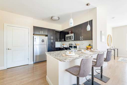 Island Kitchen at Axis at Lakeshore, Massachusetts
