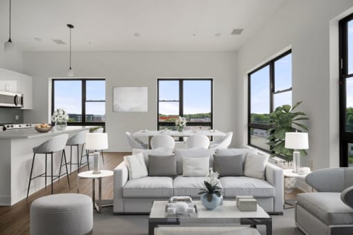 Living Room at The Aeronaut, Weymouth, Massachusetts