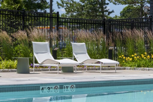 Lounge Chairs by the Pool at The Aeronaut, Massachusetts, 02190