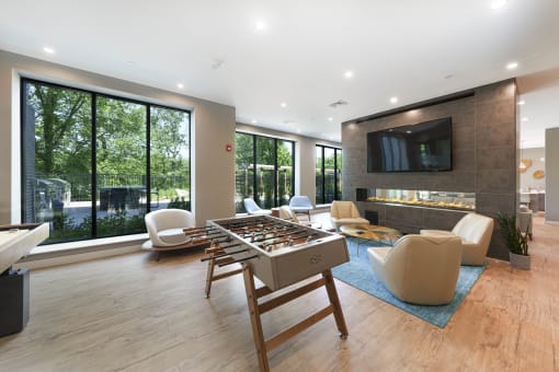 Modern Game Room at The Aeronaut, Weymouth, Massachusetts