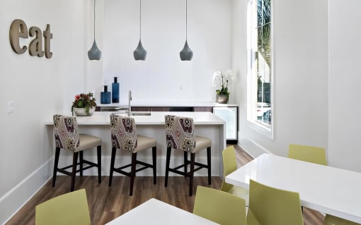 Club Room with Kitchen at Amerige Pointe Apartments, Fullerton, California