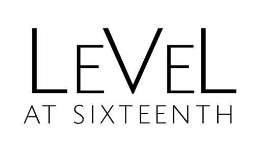 A green background with the words "Level at Sixteenth" written in black.