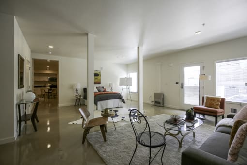 staged studio unit
