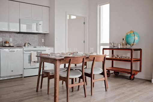 staged dining room