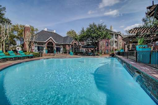 resort style pool by clubhouse