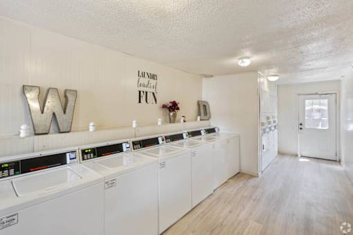 the laundry room is clean and ready for us to use