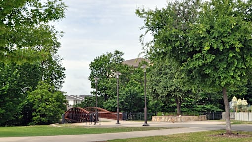 A neighborhood park and trail.