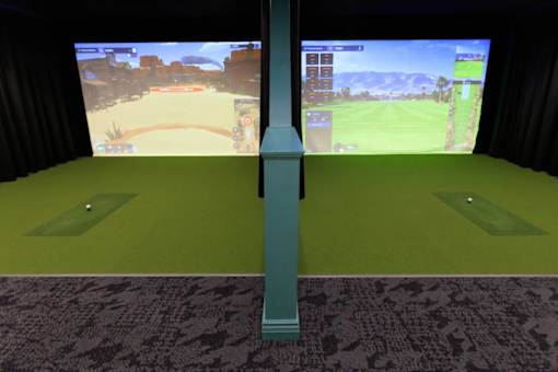 Two screens showing a golf game.